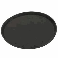 Поднос прорезиненный круглый полипроп. D=41см черный