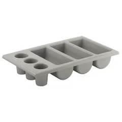 Organizer for cutlery (3 compartments)  polyprop. , H=10, L=54, B=33 cm  gray