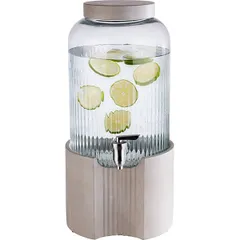 Диспенсер для холодных напитков «Элемент» стекло,бетон 7л D=22,H=45см камен.-серый.,прозр., изображение 2