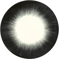 Plate “De” No. 4  porcelain  D=14cm  cream, black