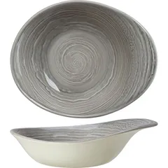 Salad bowl “Scape gray”  porcelain  0.8 l  D=25, H=7cm  gray