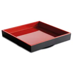 Bento box “Asia Plus” plastic 190ml ,H=30,L=155,B=155mm red,black