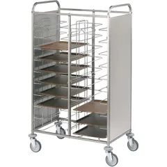 Universal trolley for trays with side panels max 53*39cm, 24 tiers  stainless steel , H=183, L=95