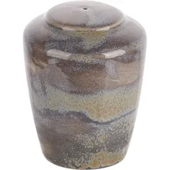 Salt shaker “Revolution Granite”  porcelain  D=60/40, H=75mm  olive, brown.