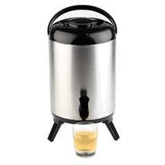 Thermos (dispenser) for hot and cold drinks  stainless steel, plastic  9.5 l  D=24, H=35, L=24, B=24cm  metallic, black