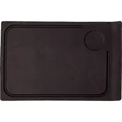 Блюдо для подачи «Базальт» керамика D=55,L=330,B=220мм черный,матовый