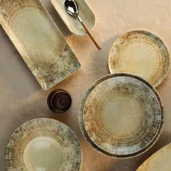 Тарелка «Нанокрем Бейж» мелкая фарфор D=250,H=25мм бежев., изображение 4