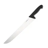 Нож для нарезки мяса сталь нерж.,пластик ,L=48/36см черный,металлич.