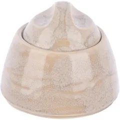 Сахарница «Революшн Сэндстоун» с крышкой фарфор 200мл D=75,H=85мм бежев., изображение 3