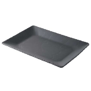Блюдо «Базальт» глубокое прямоугольное фарфор ,H=30,L=335,B=245мм черный