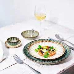 Соусник «Астера» керамика D=75,H=34мм серый,серо-голуб., изображение 3