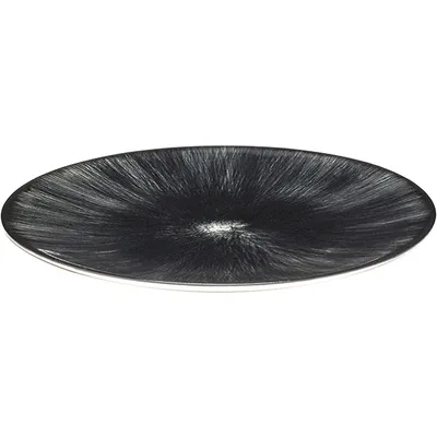 Тарелка «Де» №6 фарфор D=14см кремов.,черный, изображение 2