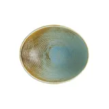 Тарелка глубокая «Корал» фарфор 450мл D=17см коричнев.,бирюз.