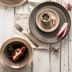 Соусник «Революшн Гранит» фарфор 50мл D=65,H=35мм серый,коричнев., изображение 2