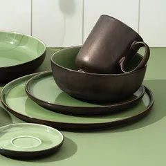 Кружка «Сейдж» фарфор 400мл зелен.,бронз., изображение 2