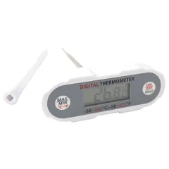 Digital thermometer (-50+200С)  stainless steel, plastic , H=30, L=168, B=90mm  metallic, white