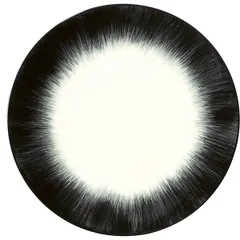 Plate “De” No. 4  porcelain  D=17.5 cm  cream, black