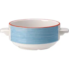 Broth cup “Rio Blue”  porcelain  285 ml  D=11, H=6 cm  white, blue