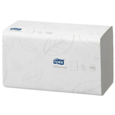 Tork листовые полотенца Singlefold сложения ZZ, 2 сл., 23х24,8см, 250л/пачке (15) бумага ,L=40,6,B=5