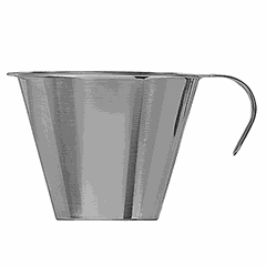 Measuring jug stainless steel 100ml D=5,H=5cm silver.