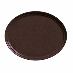 Rubberized oval tray  fiberglass , L=59, B=49 cm  brown.