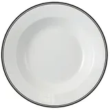 Тарелка глубокая «Ричмонд» фарфор D=21,6см белый,черный
