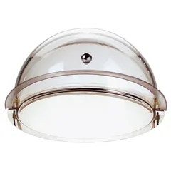 Cheese tray with lid  stainless steel, acrylic  D=38, H=26.5 cm  transparent, metallic