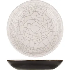 Plate “Day and Night” without borders ceramics D=10cm white,black