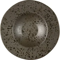 Plate for pasta “Phobos” ceramics D=28.5cm brown.