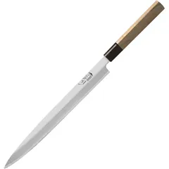 Yanagiba knife for sushi, sashimi  stainless steel, beech , L=450/300, B=35mm  St. wood, metal