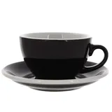 Кофейная пара «Эгг» фарфор 200мл D=95/145,H=55,L=115мм черный