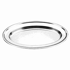 Oval tray stainless steel ,L=100,B=68cm