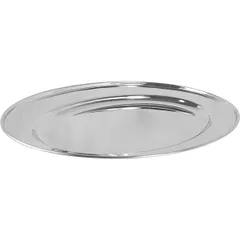 Oval tray  stainless steel , L=40, B=28.5 cm  silver.
