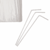 Трубочки со сгибом[1000шт] полипроп. D=5,L=240мм белый