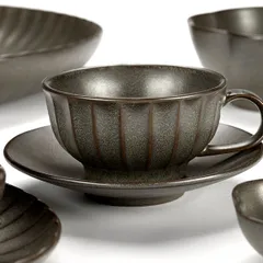 Салатник «Инку» волнистый край керамика D=11,H=4см зелен., изображение 3