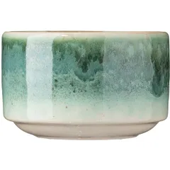 Сахарница «Эрбосо Реативо» фарфор 350мл ,H=65,B=100мм бирюз.,бежев., изображение 2