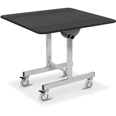 Folding table for room service  stainless steel, mdf , H=78, L=90, B=90cm  black