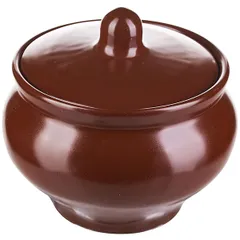 Горшок для запекания «Шоколад» фарфор 400мл D=10,5,H=10,5см тем.корич.