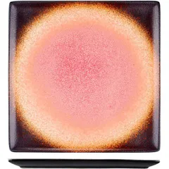 Тарелка «Агат» квадратная фарфор ,L=26,B=26см красный