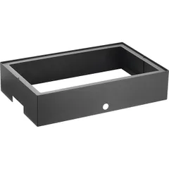 Rectangular base for buffet display  chrome plated , H=12.5, L=57, B=36.6 cm  dark grey.