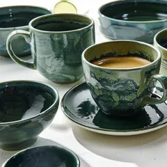 Салатник «Аврора Везувиус Бернт» фарфор D=17,5см бежев.,зелен., изображение 2