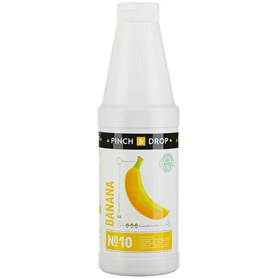 Топпинг «Банан» Pinch&Drop 1 кг уцененный пластик D=8,H=26см, Состояние товара: Уцененный, Вкус: Желтый банан
