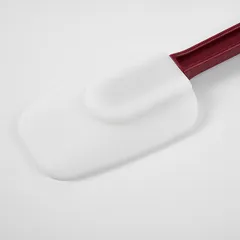 Лопатка жаропрочная силикон,пластик ,L=355/115,B=82мм белый,красный, изображение 3