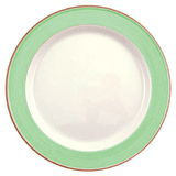 Тарелка «Рио Грин» сервировочная фарфор D=300,H=25мм белый,зелен.