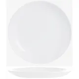 Тарелка «Эволюшнс Уайт» мелкая стекло D=190,H=17мм белый
