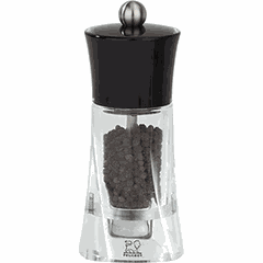 Мельница для перца «Молен» металлический механизм акрил,пластик ,H=14см прозр.,черный