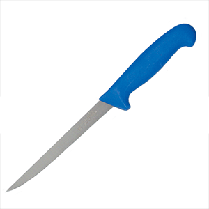 Нож для филе гибкий сталь,пластик ,L=18см синий,металлич.