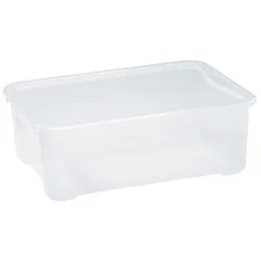 Container for products “Crystal” with lid  polyprop.  31 l , H=19, L=55.5, B=39 cm  transparent.