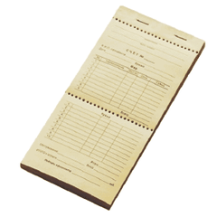 Бланк для счета «Бар,кухня» трехслойный[50шт] бум. самокоп. ,H=12,L=200,B=95мм разноцветн.