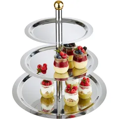 Этажерка 3 яруса 32х38х49см сталь ,H=50см металлич.,золотой, изображение 3